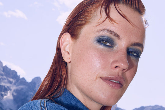 trucco occhi blu dolomia