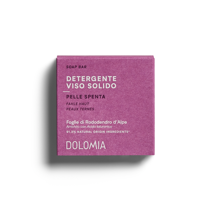 Detergente viso solido Dolomia per pelle spenta